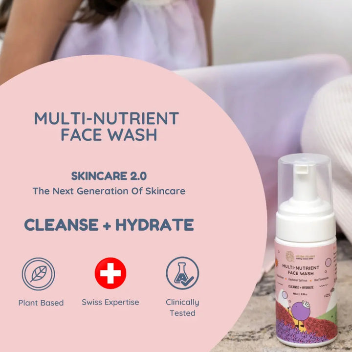 Little Rituals Multi Nutrient Foaming Baby Kids Face Wash for Babies &amp; Kids I MADE SAFE I Rose - Saffron -  Bioflavonoids  - 100 ml