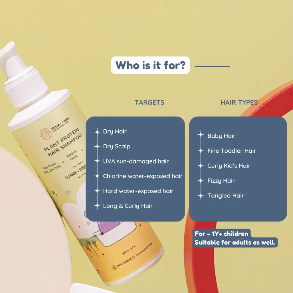Little Rituals Plant Protein Hair Baby &amp; Kids Hair Shampoo pH Balanced -  Tear Free I MADE SAFE I Hibiscus -  Biotin -  200 ml