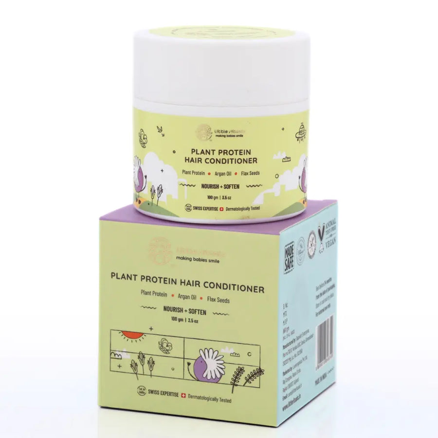 Little Rituals Plant Protein Hair Quat Free Baby & Kids Natural Hair Conditioner  I MADE SAFE I Flax Seeds - Argan Oil