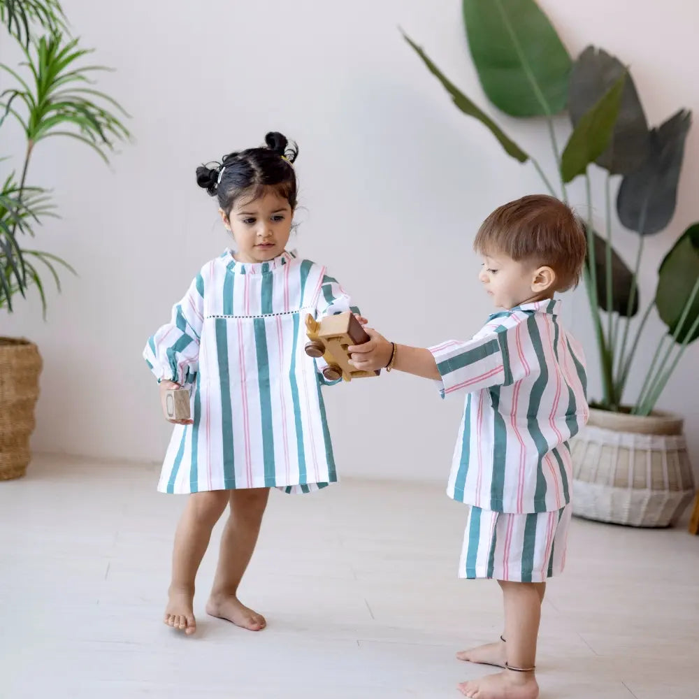 Mellow Muffin Lolla Dress - Matcha Sakura