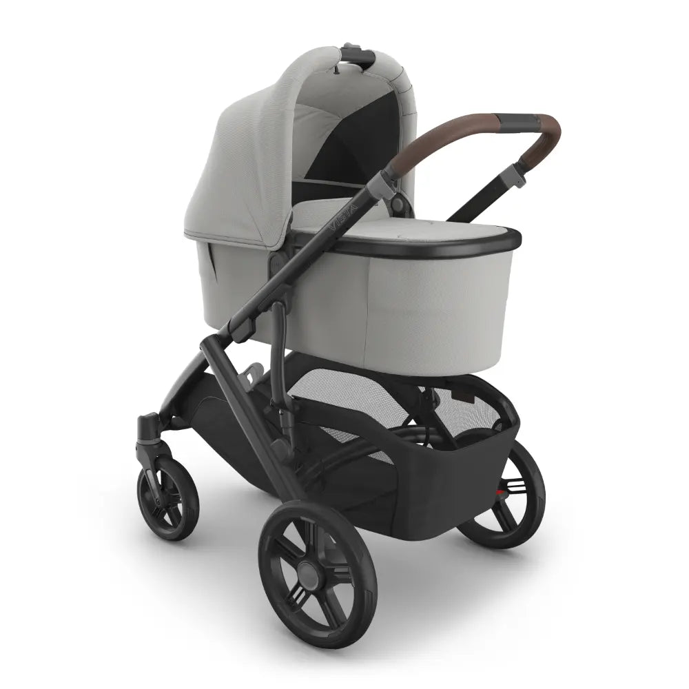 UPPAbaby Newborn Foldable Bassinet V3, Flat Recline, Stroller Carry Cot, Includes Breathable Mattress, For Kona, Cruz, Vista Stroller -  Savannah / Pearl Grey