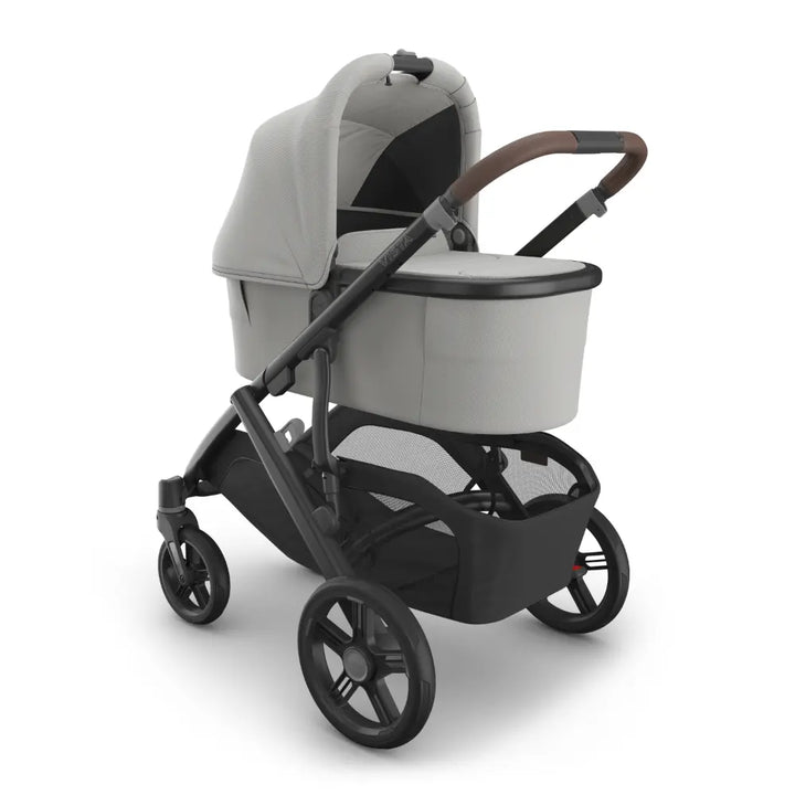 UPPAbaby Newborn Foldable Bassinet V3, Flat Recline, Stroller Carry Cot, Includes Breathable Mattress, For Kona, Cruz, Vista Stroller -  Savannah / Pearl Grey