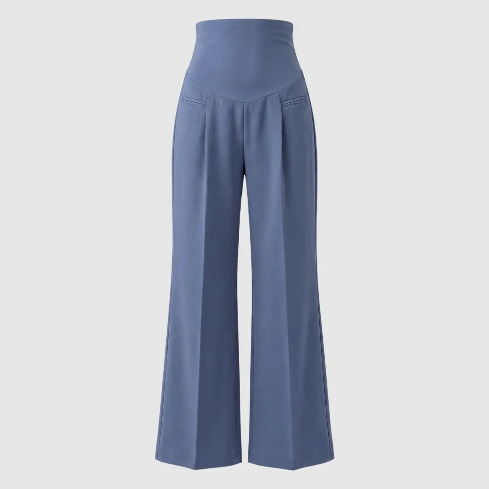 SOL MAMA Over Bump Wide Leg Trousers - Sky Blue