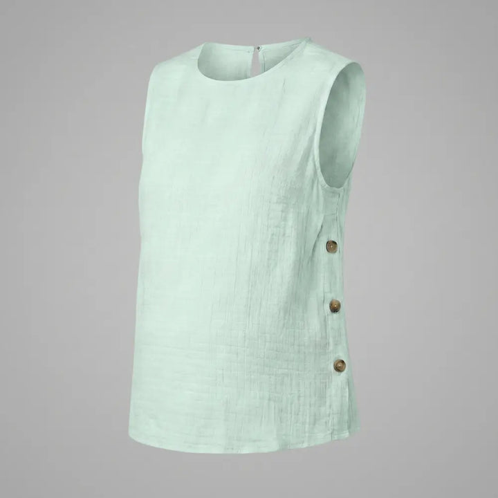 SOL MAMA Side Buttoned Nursing Top - Sea Green