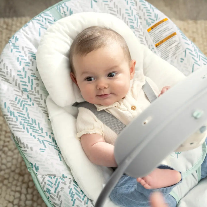 Ingenuity Keep Cozy 3-in-1 Grow with Me Baby Bouncer, Rocker &amp; Toddler Seat with Vibrations, Spruce, 0 - 30 months