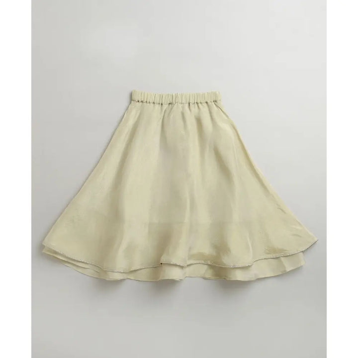 Sweetlime By AS Ivory &amp; Silver Princess Lehenga Set - Golden