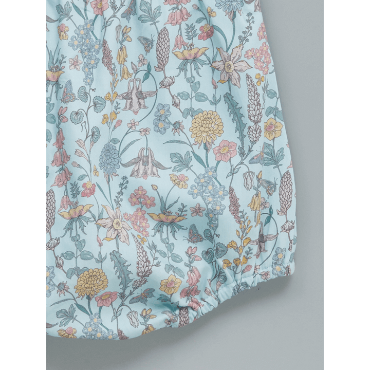 Liz Jacob Arctic Paradise Handwoven Cotton Sateen Romper – Digital Print