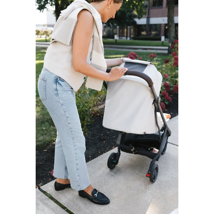 UPPAbaby Minu V3 Stroller, Travel/Cabin Friendly, Compact, Lightweight, One Hand Fold, Flat Recline, Carry Strap, Suitable from Birth - Dillan/Stone Blue