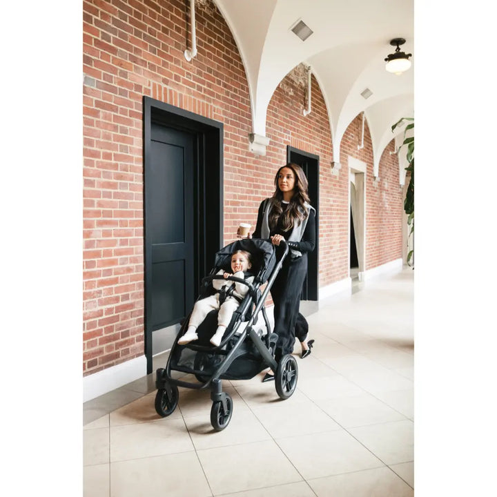 UPPAbaby Vista V3 Modular Baby Stroller, Travel System Compatible, Reversible Toddler Seat, All-Terrain Suspension, One-Hand Recline, Birth to 22 kg - Black