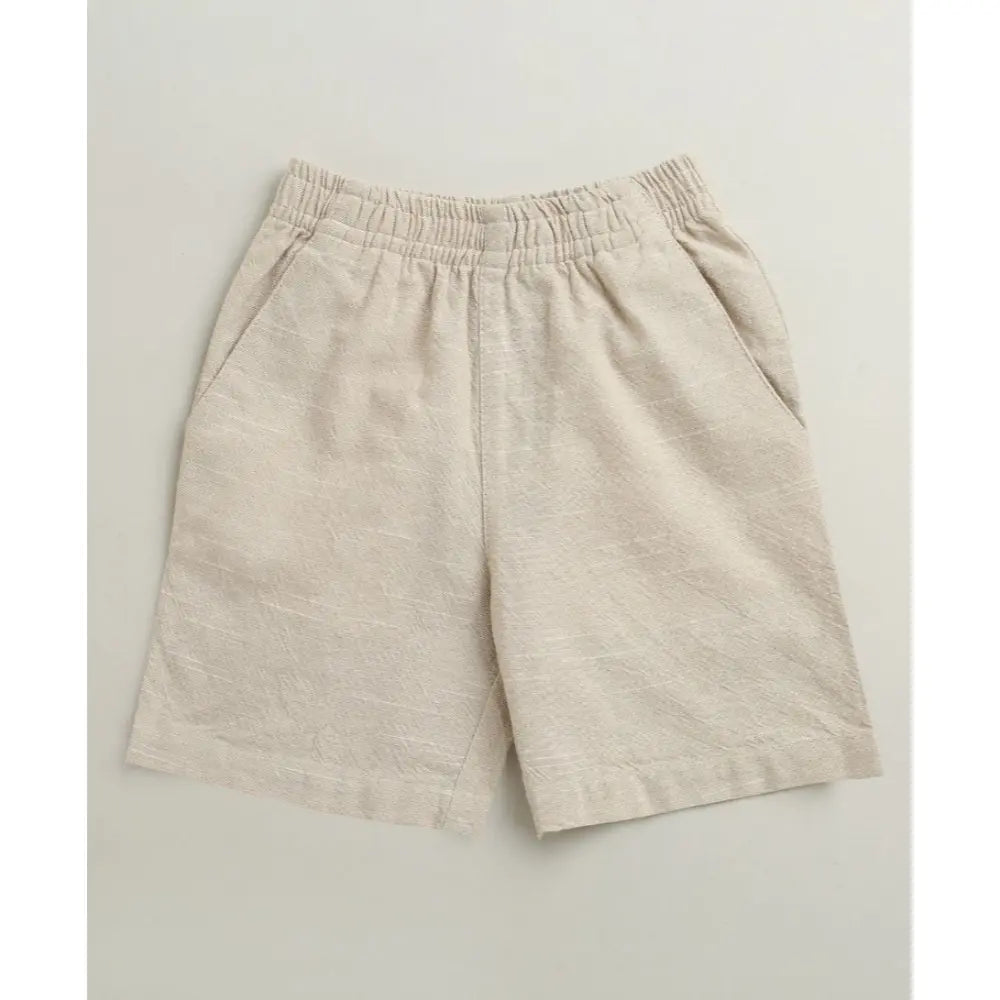Sweetlime By AS Baby Boys Tropical Bloom Cotton Co-ord Set - Olive &amp; Beige
