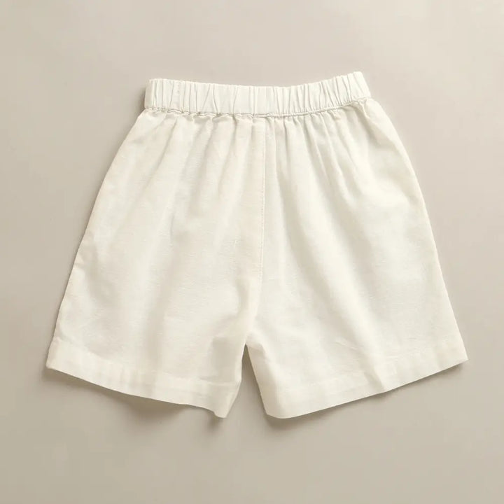 Sweetlime By AS Baby Boys Blue Palm Embroidered Shirt &amp; Shorts Co-Ord Set Blue &amp; White