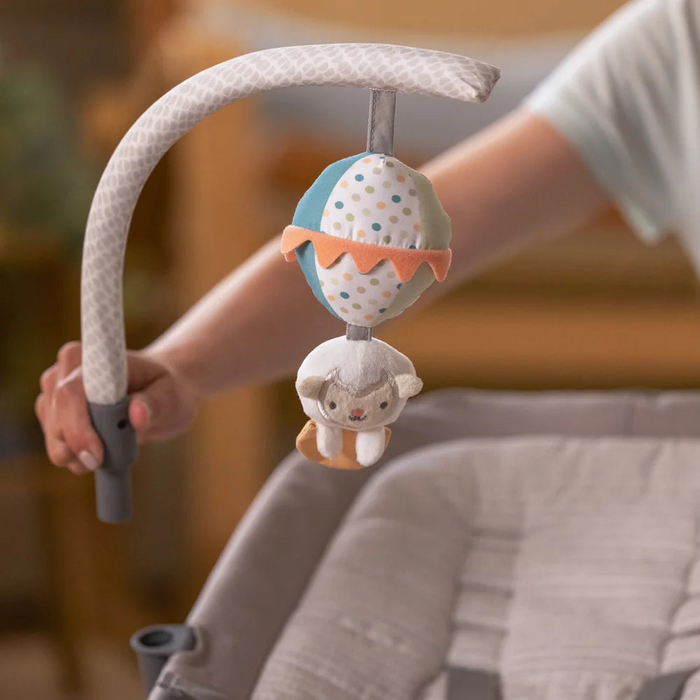 Ingenuity Keep InMotion Automatic Baby Rocking Seat with Soothing Vibrations &amp; Music, Remote Control, 0-6 months - Soulful Skies