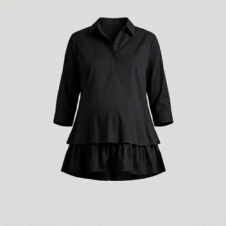 SOL MAMA Layered Bloom Top - Black