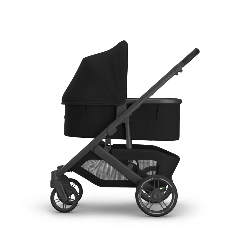 UPPAbaby Newborn Foldable Bassinet V3, Flat Recline, Stroller Carry Cot, Includes Breathable Mattress, For Kona, Cruz, Vista Stroller -  James/Black