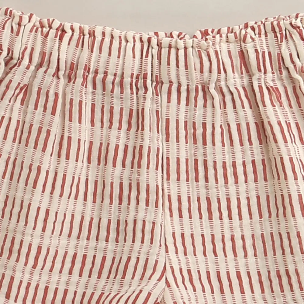 Sweetlime By As Candy Stripe Cotton Ruffle Summer Co-ord Set