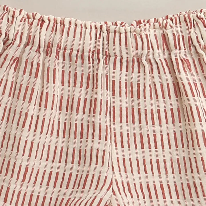 Sweetlime By As Candy Stripe Cotton Ruffle Summer Co-ord Set