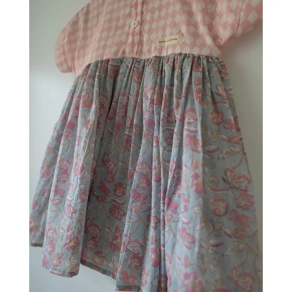 Love The World Today Tassel Dress For Girls In Sky Blue Butterfly