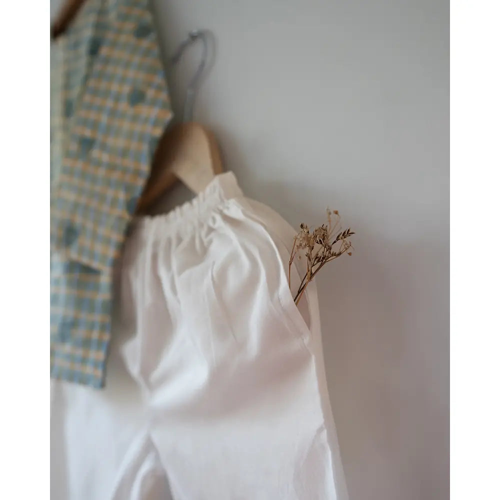 Love The World Today I want to be like Grandpa Kurta Pajama set in Blue Baked with Love Print - White
