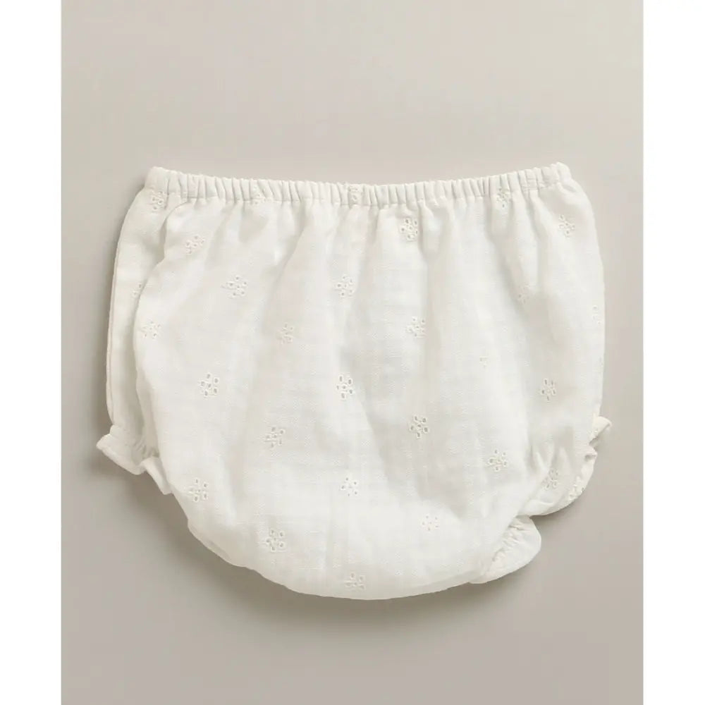 Sweetlime By As Organic Cotton Pure Grace White Dress &amp; Bloomer Set - White