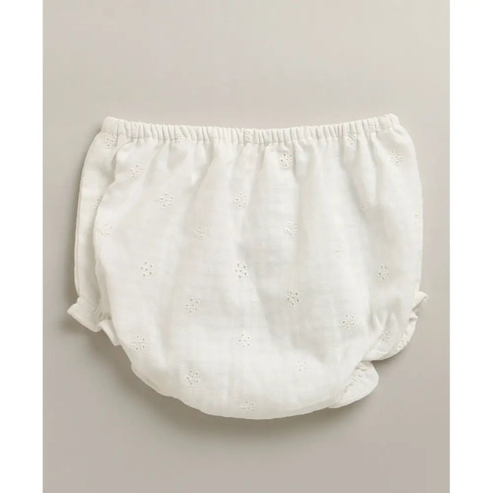 Sweetlime By As Organic Cotton Pure Grace White Dress &amp; Bloomer Set - White