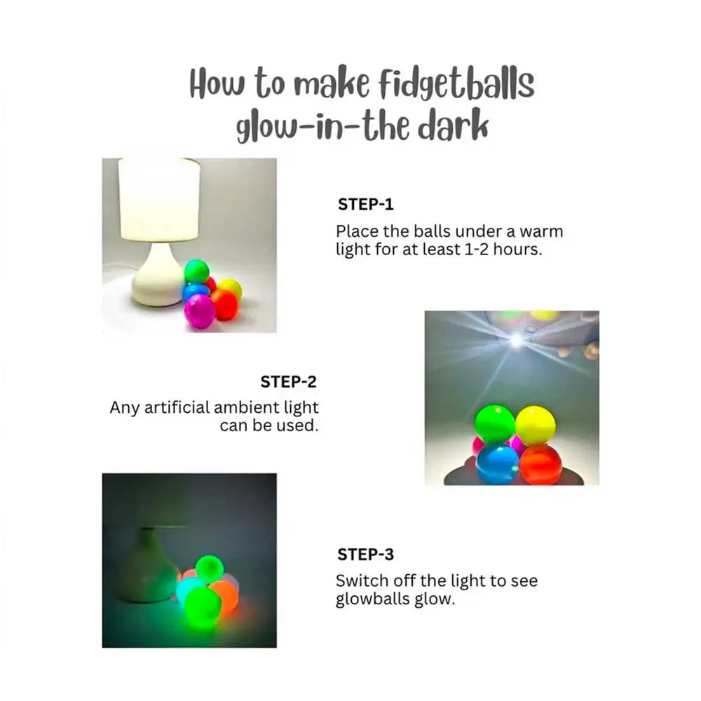 Scoobies Glowballs - 6 Vibrant Colours