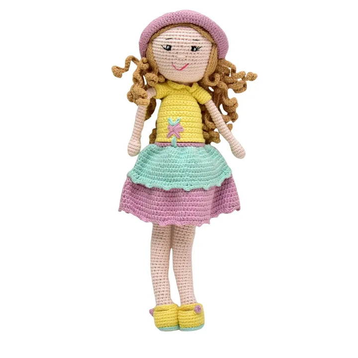 Happy Threads Handcrafted Cecilia Crochet Doll – Perfect for Playtime &amp; Collectors