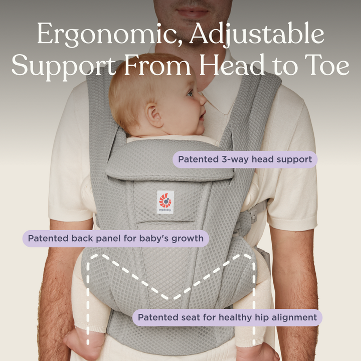 Ergobaby Omni Deluxe Baby Carrier - Lightweight Newborn to Toddler Carrier with Breathable Soft Cotton, Enhanced Lumbar Support,  Adjustable Waistbelt &amp; Cross Straps, Privacy Hood, 4 Carry Positions, 6 Storage Pockets, 3-20Kgs, Birth - 4 Years, Camel