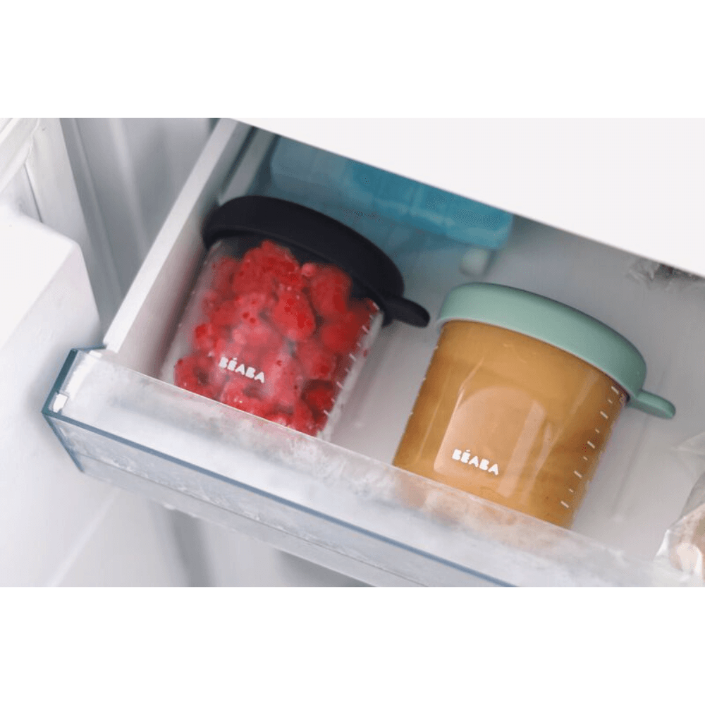 Beaba Set of 6 Glass Food Storage Containers  250 ml - Sunrise