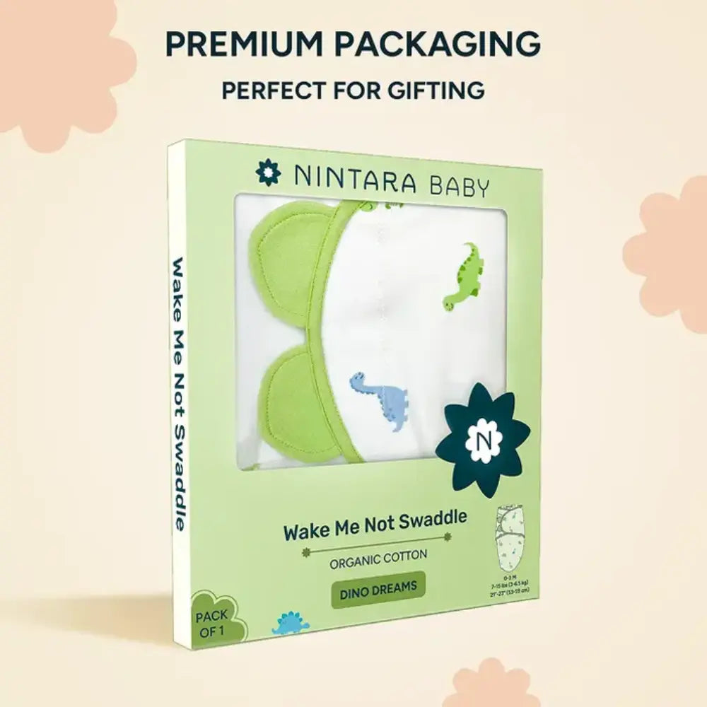 Nintara  Wake Me Not Swaddle| Dino Dreams