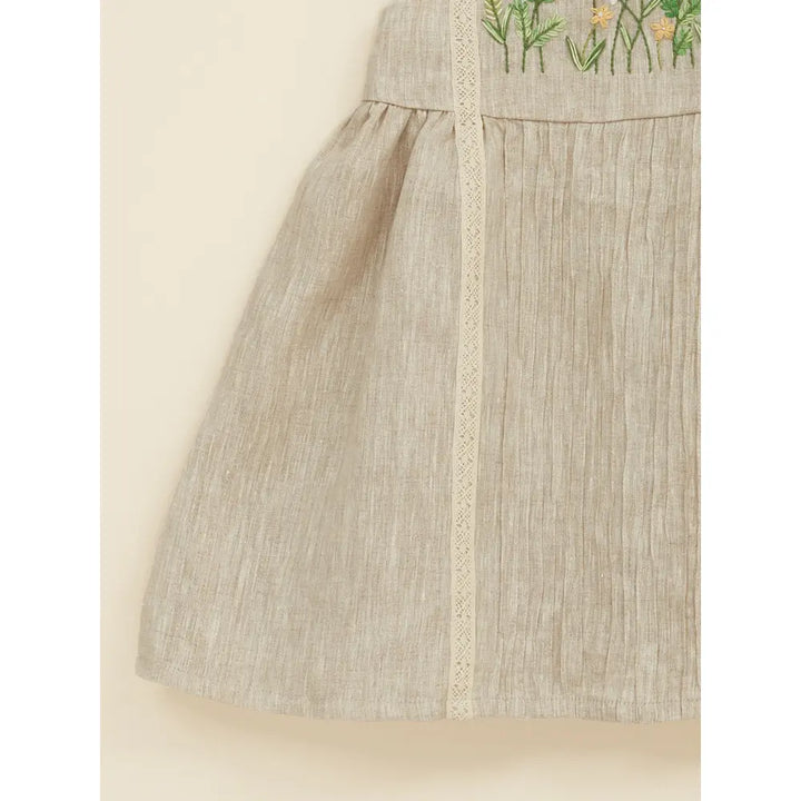 Liz Jacob Shift Linen Dress – Sleeveless, Ivory - Cream