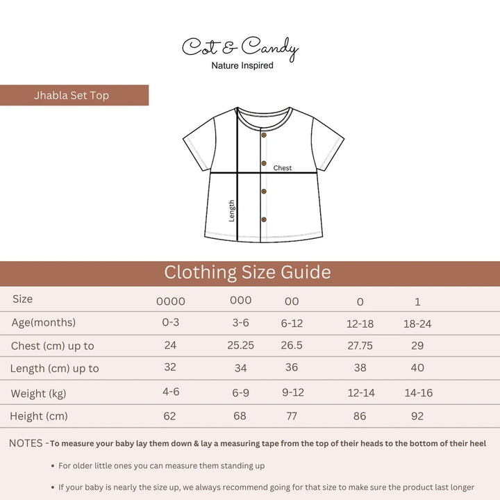 Cot &amp; Candy Baby Baby Organic Muslin Clothing Set - Green Check print