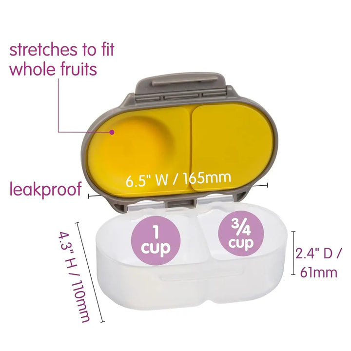 B.box Batman Snackbox for Kids 1y+ Leak-Proof, 2 Compartments &amp; Easy to Carry - Multicolor