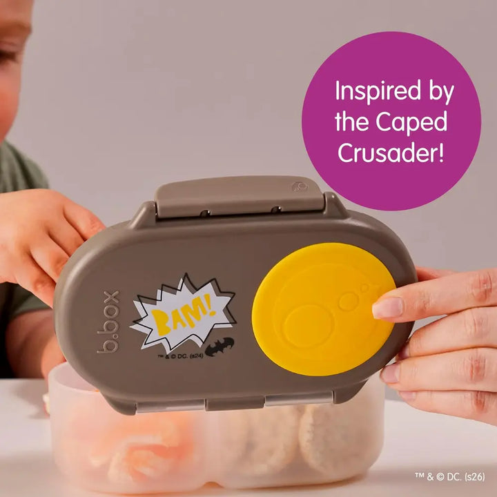 B.box Batman Snackbox for Kids 1y+ Leak-Proof, 2 Compartments &amp; Easy to Carry - Multicolor