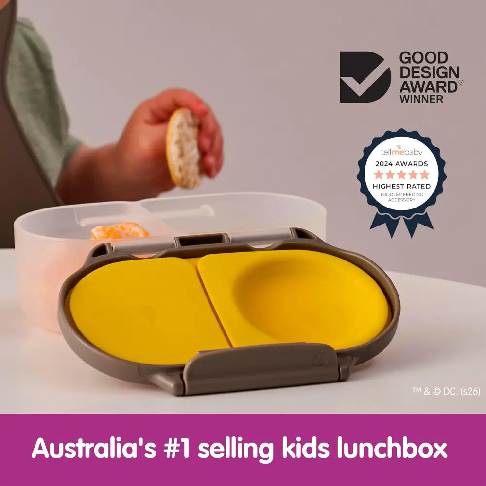 B.box Batman Snackbox for Kids 1y+ Leak-Proof, 2 Compartments &amp; Easy to Carry - Multicolor
