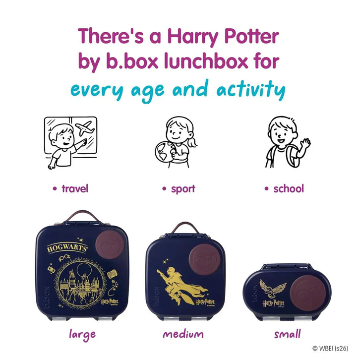 B.box Harry Potter Snackbox for Kids 1y+ Leak-Proof, 2 Compartments &amp; Easy to Carry - Multicolor