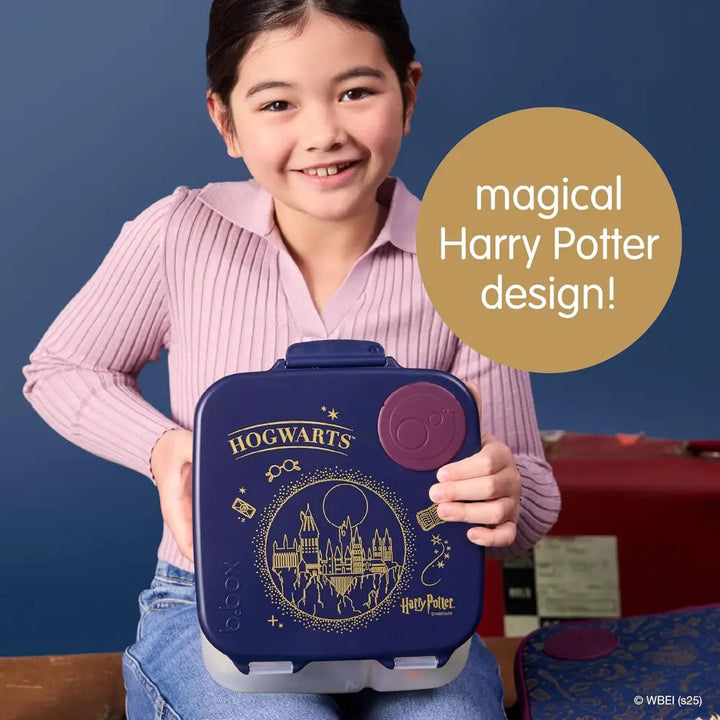 B.Box Warner Bros Harry Potter Kids Lunchbox – 2 Litre, Leak-Proof Bento Style with Gel Cooler Pack, Adjustable Divider &amp; Whole Fruit Compartment – Multicolor