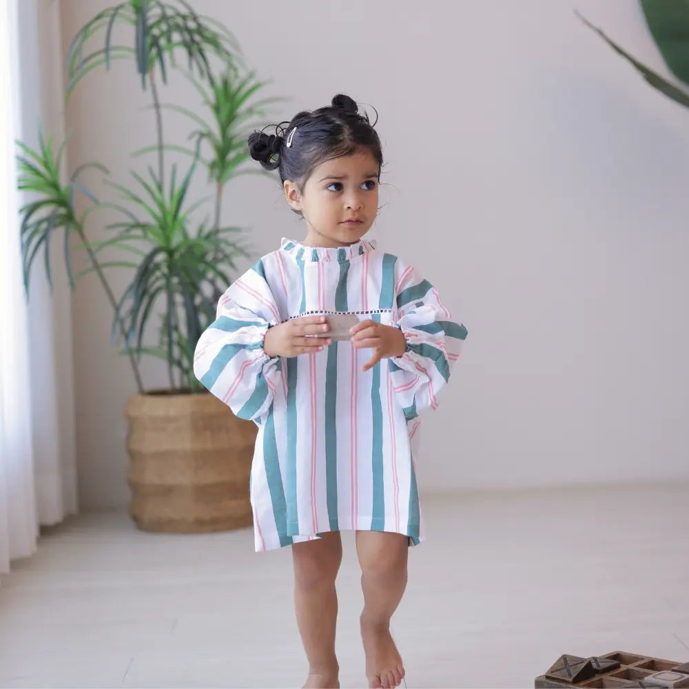 Mellow Muffin Lolla Dress - Matcha Sakura