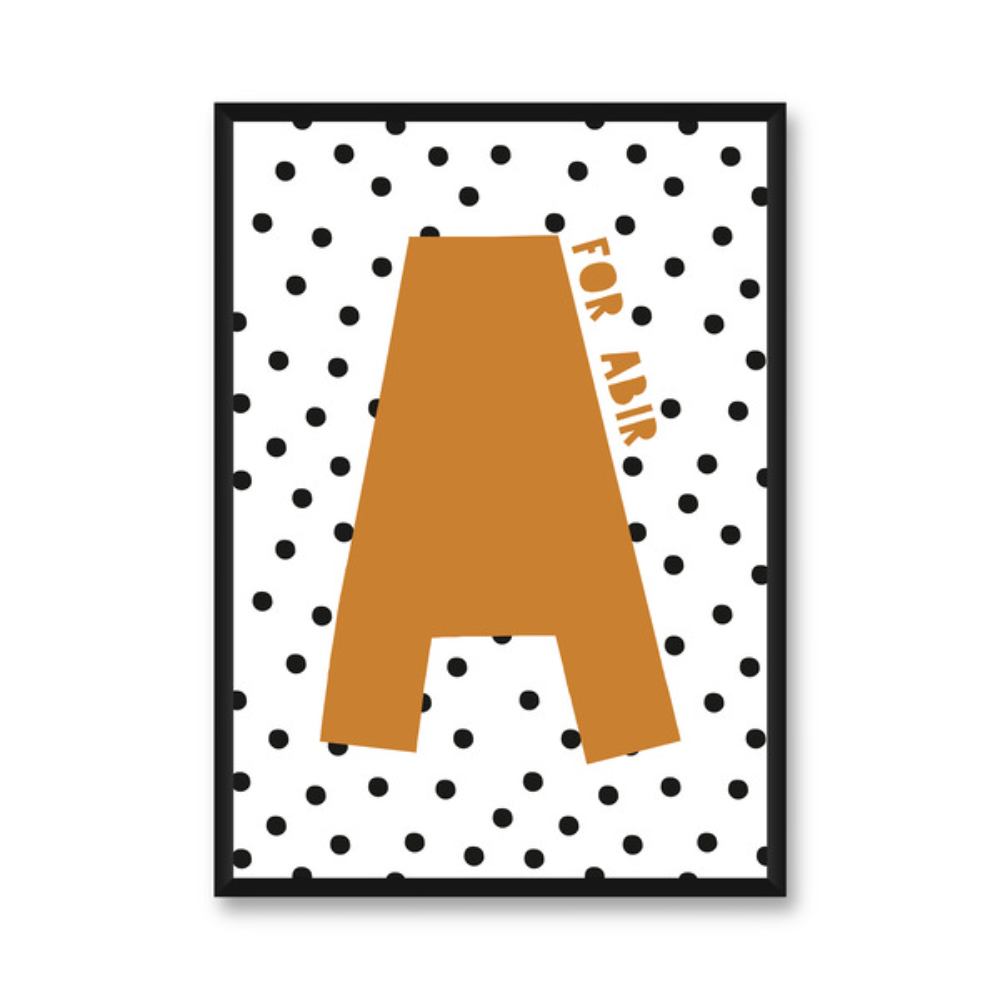 Pop Goes The Art Wall Frame - Initial Name