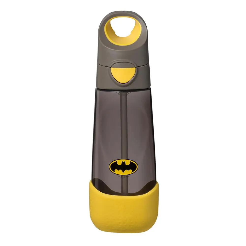 B.Box Warner Bros Batman Tritan Straw Water Bottle for Kids – 600ml, Durable &amp; Spill-Proof, BPA-Free, Easy Grip Design – Multicolor