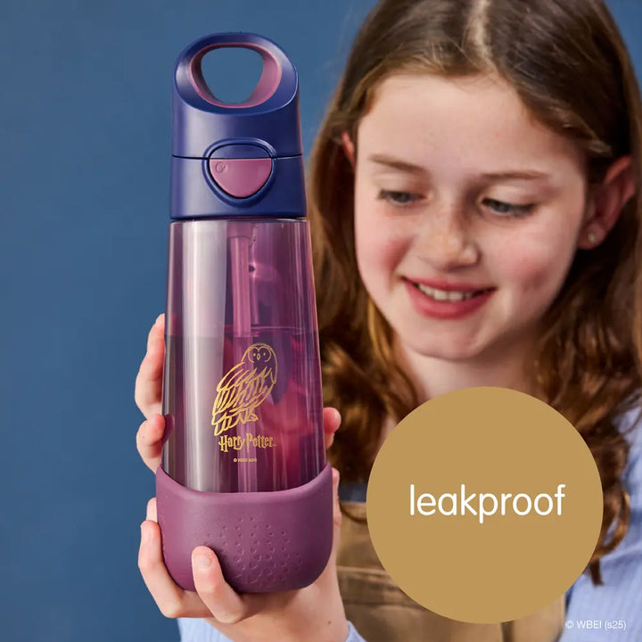 B.Box Warner Bros. Harry Potter Tritan Straw Water Bottle for Kids – 600ml, Durable &amp; Spill-Proof, BPA-Free, Easy Grip Design – Multicolor