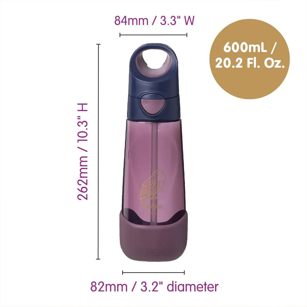 B.Box Warner Bros. Harry Potter Tritan Straw Water Bottle for Kids – 600ml, Durable &amp; Spill-Proof, BPA-Free, Easy Grip Design – Multicolor