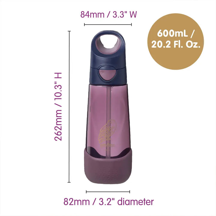 B.Box Warner Bros. Harry Potter Tritan Straw Water Bottle for Kids – 600ml, Durable &amp; Spill-Proof, BPA-Free, Easy Grip Design – Multicolor