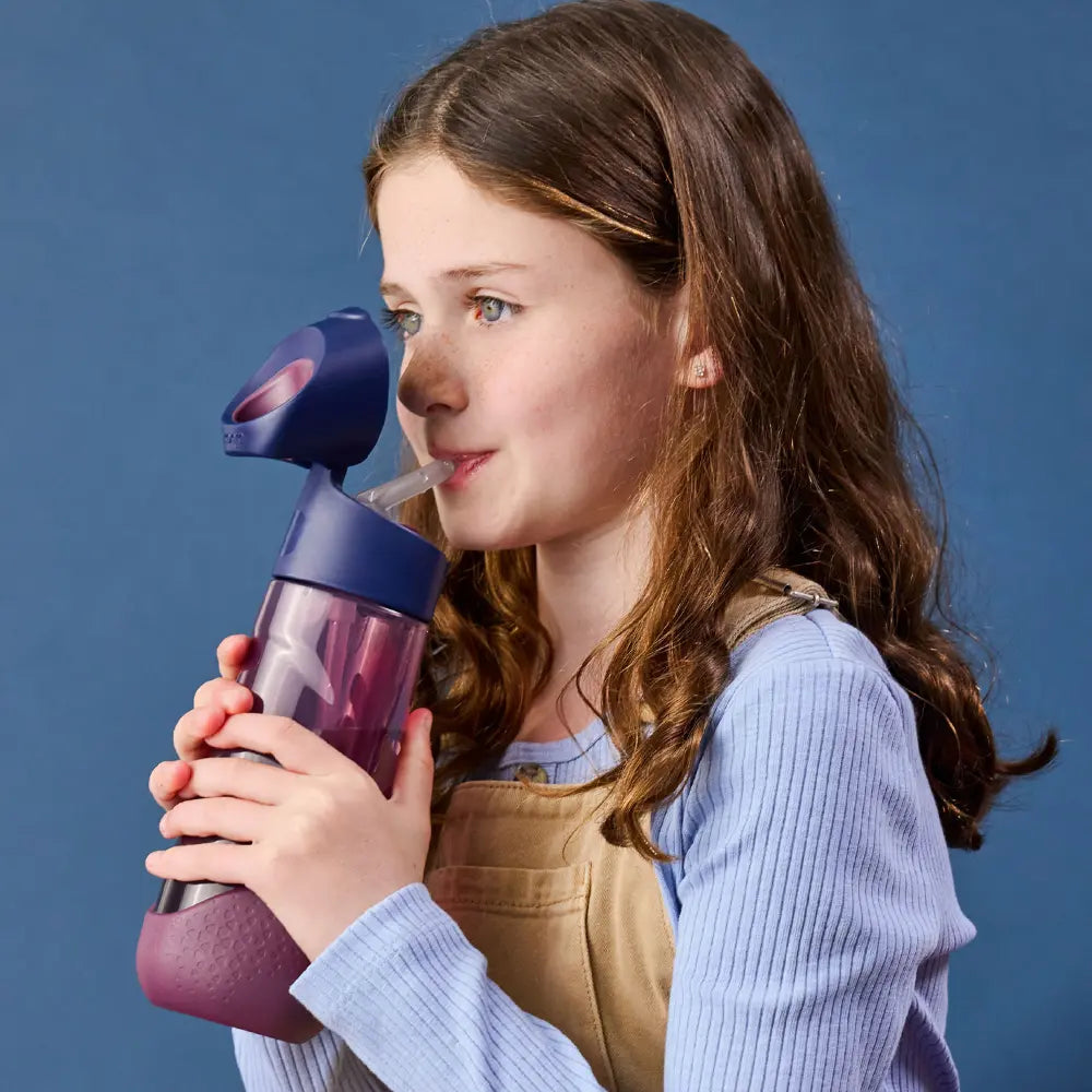B.Box Warner Bros. Harry Potter Tritan Straw Water Bottle for Kids – 600ml, Durable &amp; Spill-Proof, BPA-Free, Easy Grip Design – Multicolor