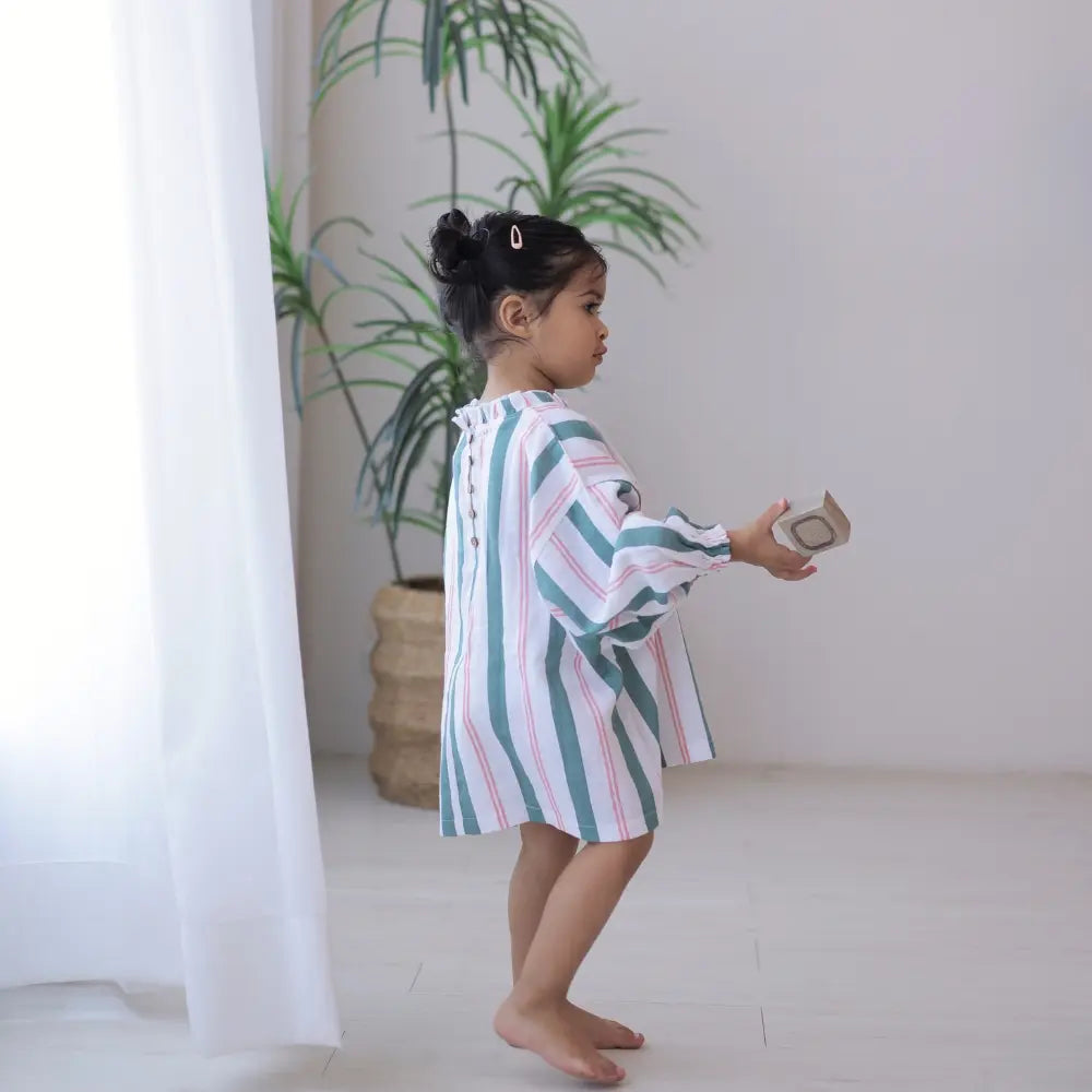Mellow Muffin Lolla Dress - Matcha Sakura