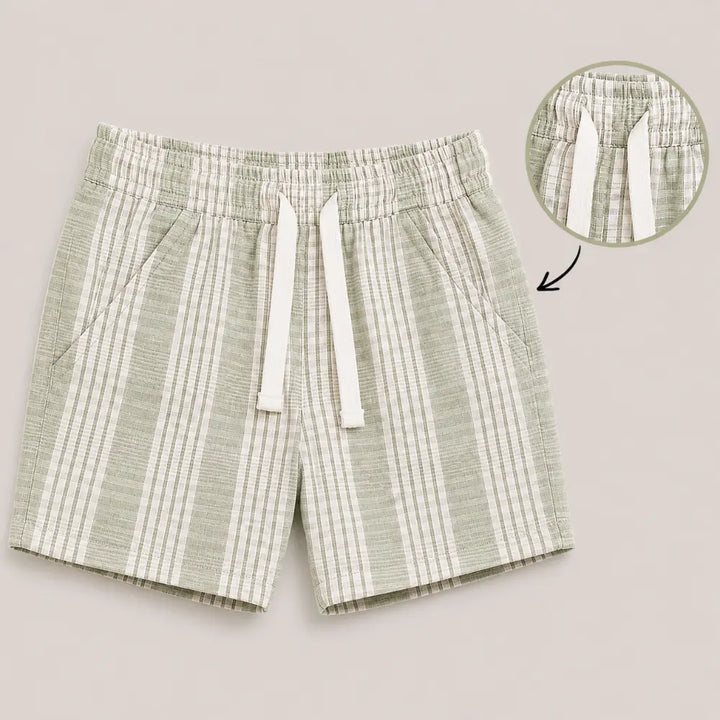 Pattuti Sustainable Seer-Sucker Set Of Co-Ord Set With Shirt + Shorts - Mint