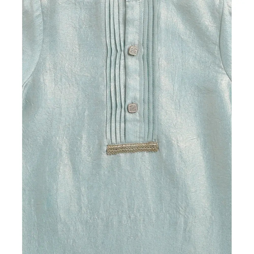 Sweetlime By AS The Crystal Breeze Pleated Set - Sky Blue &amp; White