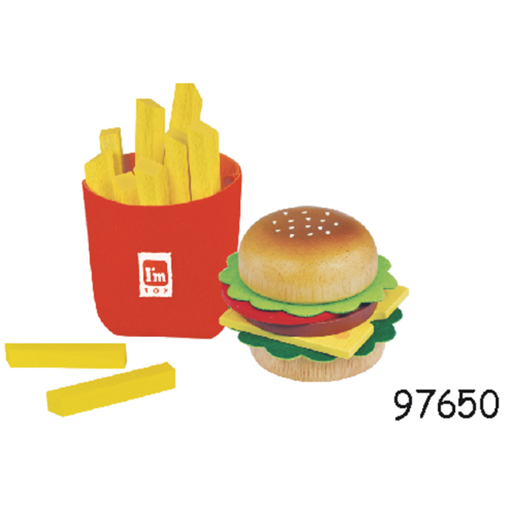 I'M Toy Burger & Fries Play Set