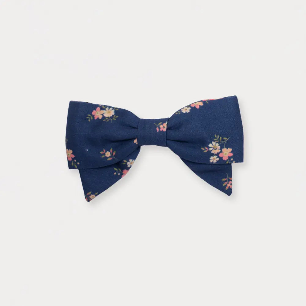 Early Sunday Chiara Clip - Ditsy Bouquet Navy Blue