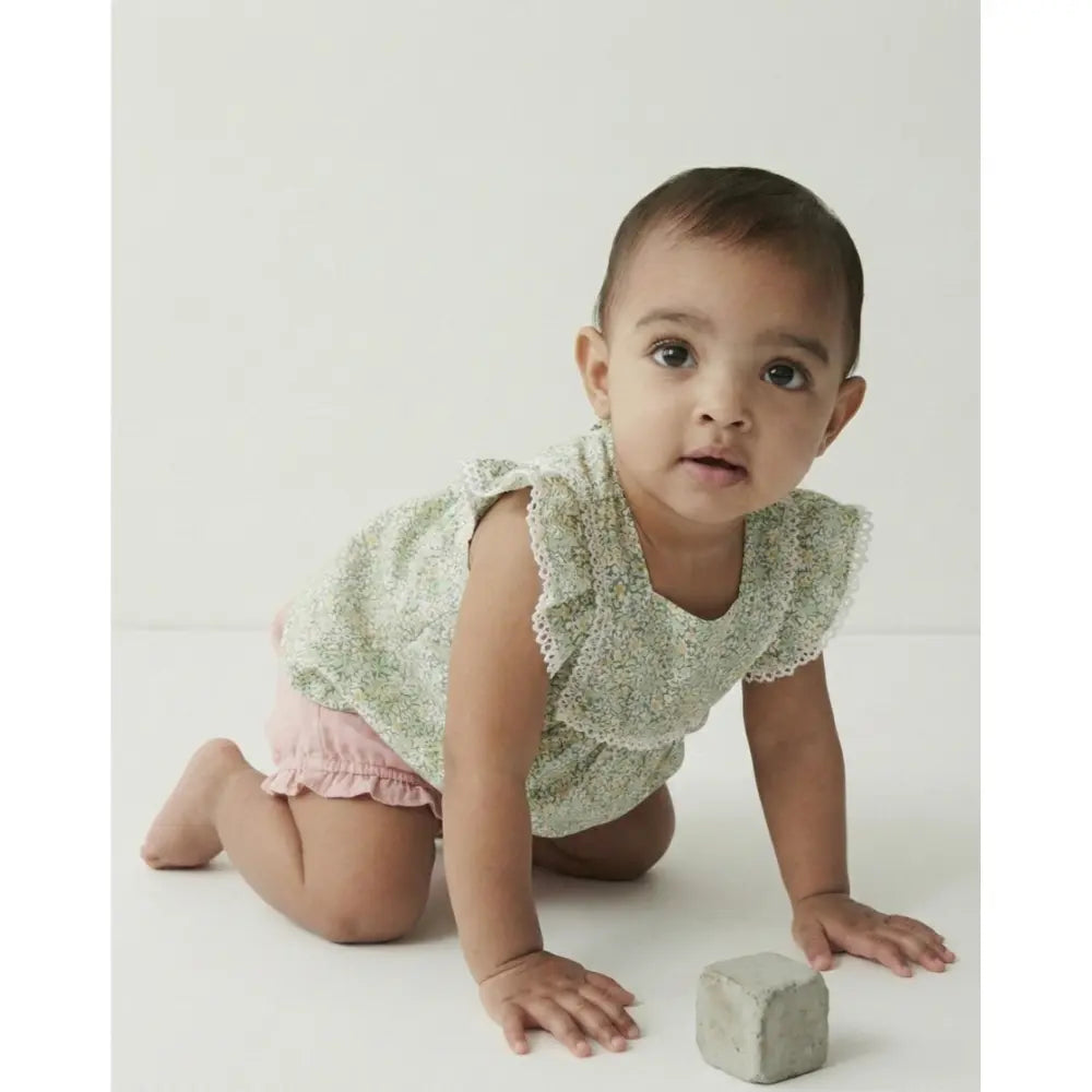 Pattuti Sustainable Cotton Floral Printed Lace Set With Bloomers - Floral