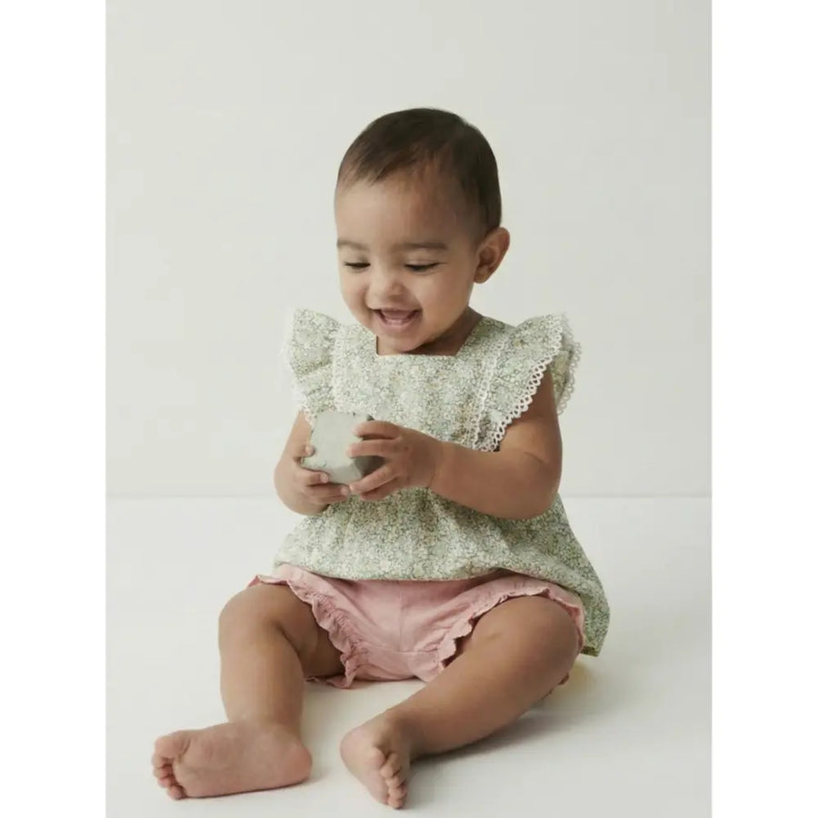 Pattuti Sustainable Cotton Floral Printed Lace Set With Bloomers - Floral